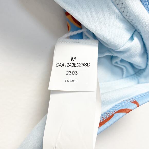 Cupshe Women's Blue Floral Tie Front Halter & Cheeky Bikini Set Size Medium - Picture 7 of 10